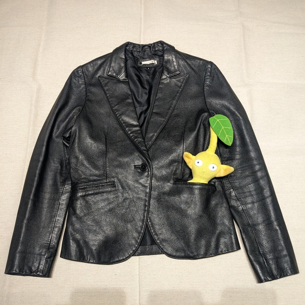 Vintage T.Y. Tokio Yoshikawa Leather Blazer women's xs